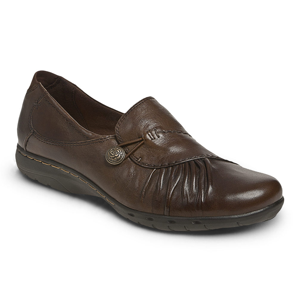 Rockport Singapore Womens Slip-On - Cobb Hill Paulette Dark Brown - VE6208749